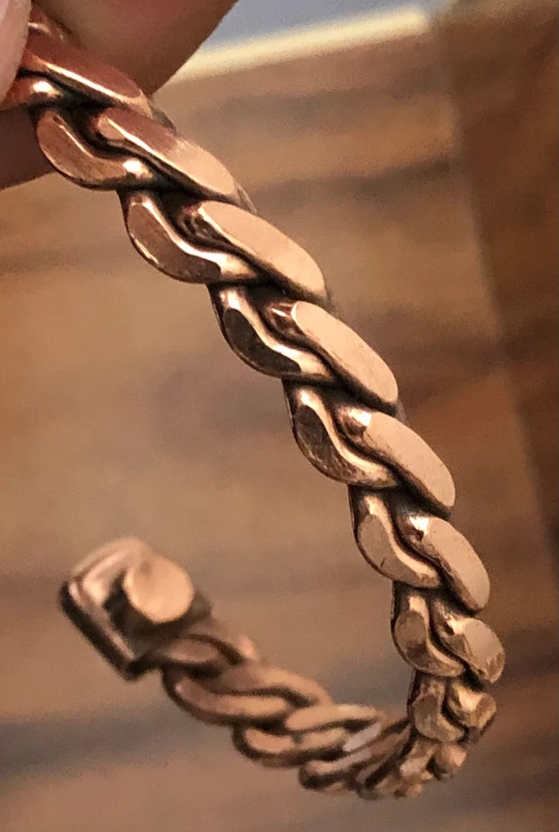 Heavy Twist Pure Copper Magnetic Bracelet Energy Cuff Bangle 100% Copper