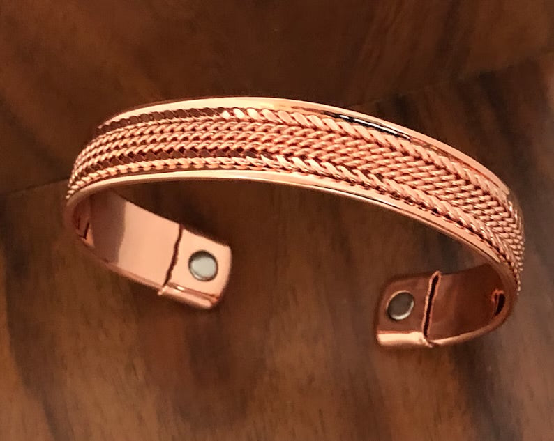 Copper Magnetic Bracelet Energy Pure Copper Cuff Bangle