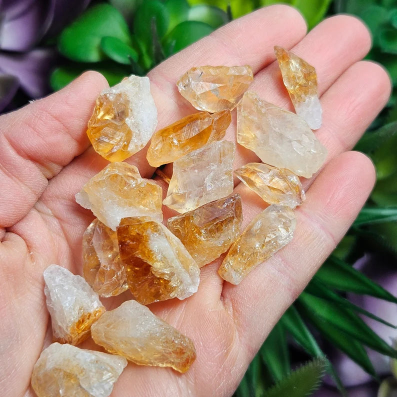 2 Pc Citrine Crystal - Brazilian Citrine Stone - Citrine Point - Raw Citrine Crystal - Birthstone - Citrine Gemstone - Terminated Citrine