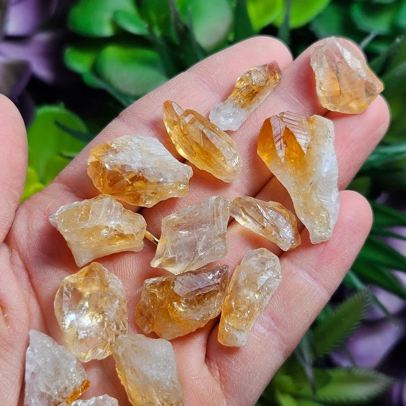 2 Pc Citrine Crystal - Brazilian Citrine Stone - Citrine Point - Raw Citrine Crystal - Birthstone - Citrine Gemstone - Terminated Citrine